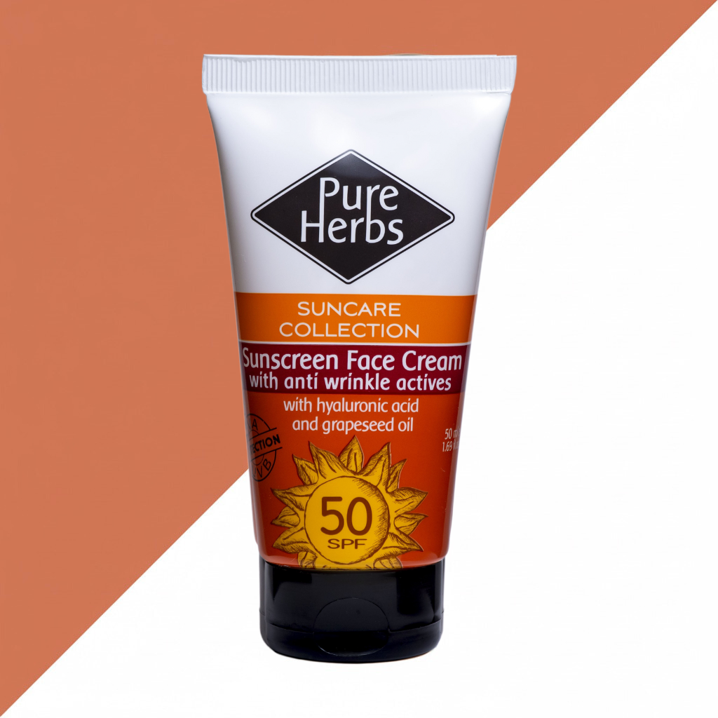 Pure Herbs Αντηλιακή Κρέμα Προσώπου spf 50 (50ml)